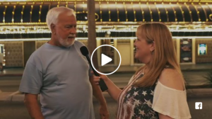 Video of The Girl Who Wore Freedom Director Christian Taylor interviews people in Last Vegas