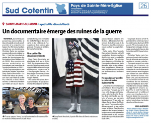 French newspaper with an article about The Girl Who Wore Freedom