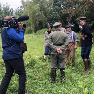The Girl Who Wore Freedom crew filming in Normandy