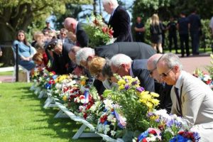 The ‘Laying of the Wreaths’ at the Memorial Day Ceremony in the Normandy American Cemetery