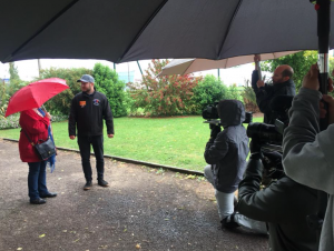 Shooting The Girl Who Wore Freedom in Normandy while raining