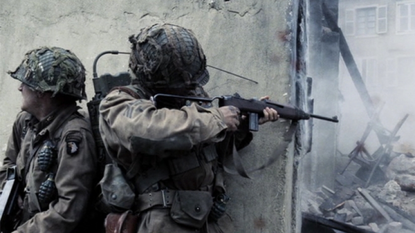 A shot from the movie Band of Brothers