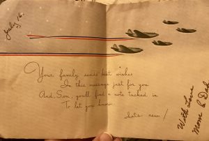 An envelope from WWII written from a mother and father to their son
