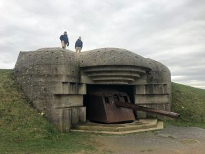 Boys Exploring the batteries at Normandy