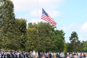 American Flag at half-mast