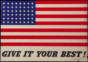 WW2 Poster of American Flag