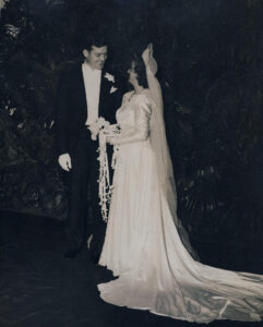 Harry and Mary at their wedding